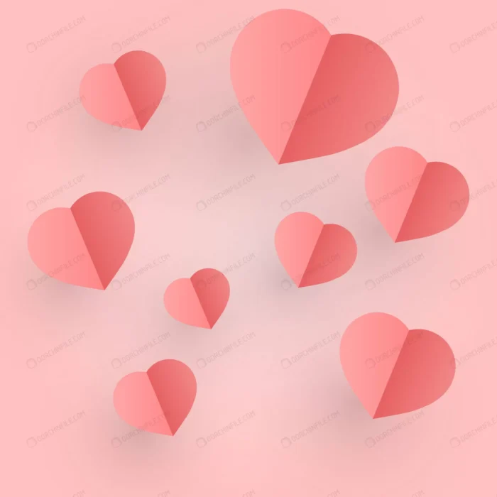 valentine s day craft paper design contain pink h crc68d0b1d8 size0.66mb - title:وکتور قلب های کاغذی صورتی - اورچین فایل - format:EPS - وکتور - sku:crc68d0b1d8 - keywords: p_id:100457