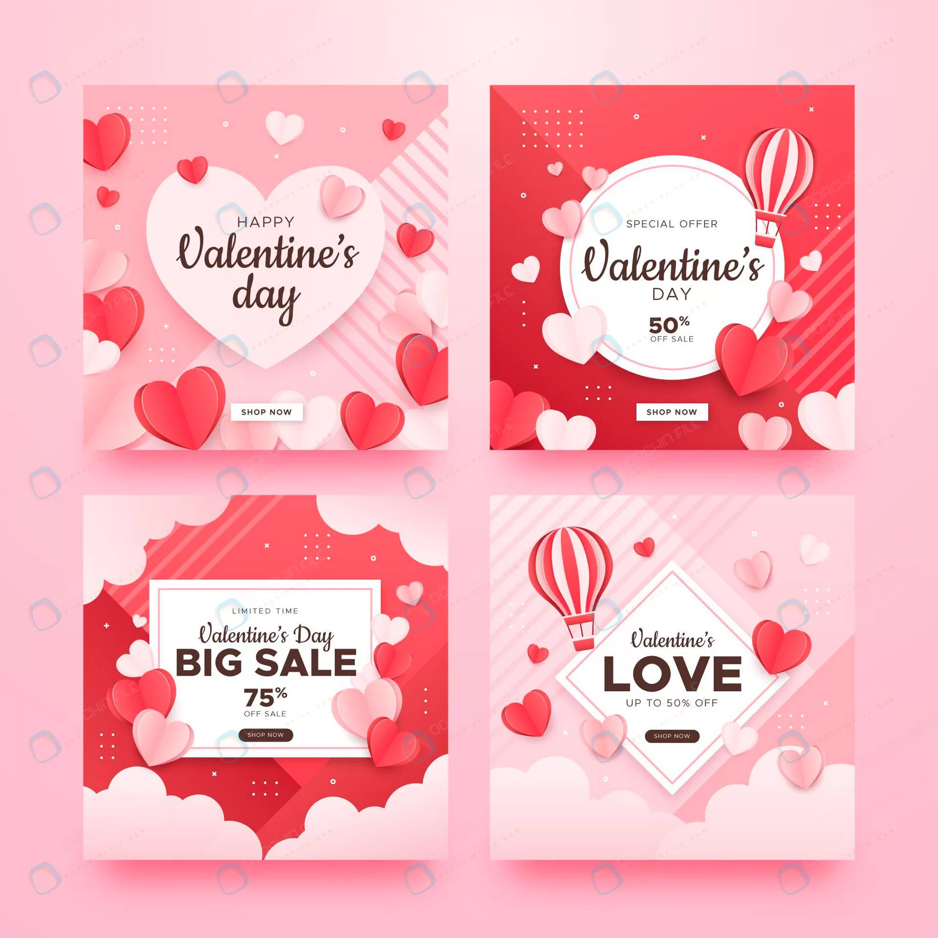 valentine s day instagram posts crc295a0fd2 size4.2mb - title:قالب پست اینستاگرام مناسب ولنتاین - اورچین فایل - format:EPS - وکتور - sku:crc295a0fd2 - keywords: p_id:35692