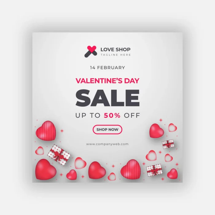 valentine s day sale banner social media post tem crcc5985ace size2.55mb - title:دانلود طرح ولنتاین ویژه تخفیف و فروش محصولات - اورچین فایل - format:EPS - وکتور - sku:crcc5985ace - keywords: p_id:34361