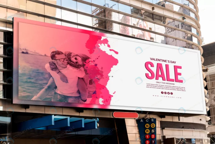 valentine s day sale with mock up crc626acd73 size78.66mb - title:موکاپ بیلبورد بزرگ ساختمانی - اورچین فایل - format:PSD - فتوشاپ - sku:crc626acd73 - keywords: p_id:79413