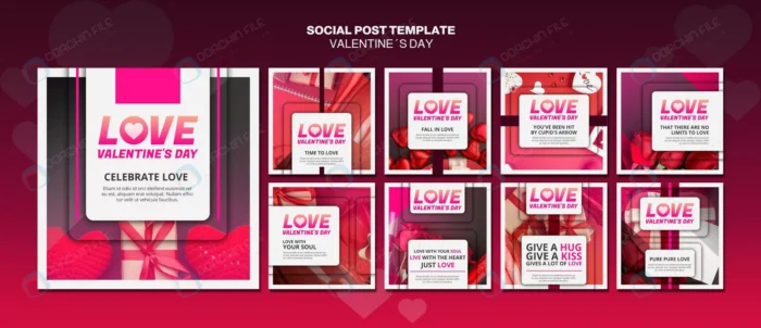 valentine s day social media posts template 1.webp crce7ecea16 size159.06mb 1 - title:خرید پست اینستاگرام ولنتاین - اورچین فایل - format:PSD - فتوشاپ - sku:crce7ecea16 - keywords: p_id:45662