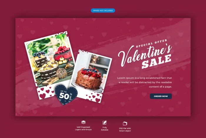 valentine s sale banner template 2 crc40555e98 size5.66mb - title:بنر با موضوع فروش ویژه روز ولنتاین - اورچین فایل - format:PSD - فتوشاپ - sku:crc40555e98 - keywords:بنر با موضوع فروش ویژه روز ولنتاین p_id:104005