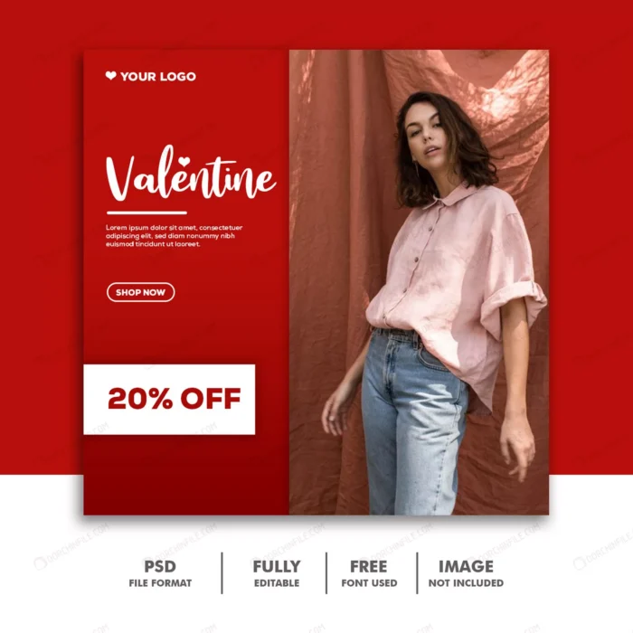 valentine sale social media post crc545a1db7 size0.82mb - title:پست اینستاگرام تخفیف ویژه ولنتاین - اورچین فایل - format:PSD - فتوشاپ - sku:crc545a1db7 - keywords:پست اینستاگرام تخفیف ویژه ولنتاین p_id:104019