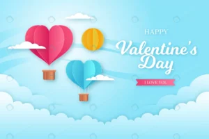 valentines day background concept in paper style - title:Home - اورچین فایل - format: - sku: - keywords: p_id:18