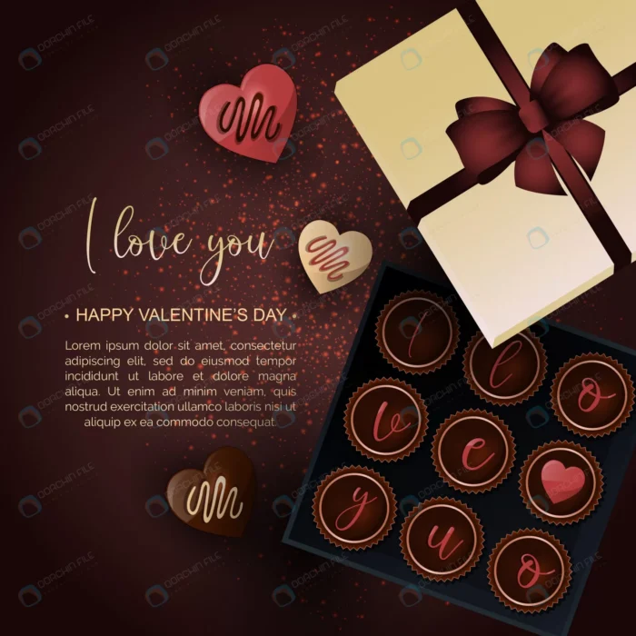 valentines day chocolate box background crca735ab42 size3.83mb - title:وکتور ولنتاین با جعبه شکلات از نمای تاپ - اورچین فایل - format:EPS - وکتور - sku:crca735ab42 - keywords: p_id:76143