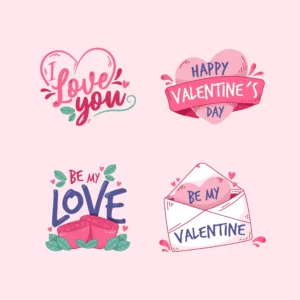 various labels badges valentine hand drawn - title:Home - اورچین فایل - format: - sku: - keywords: p_id:18