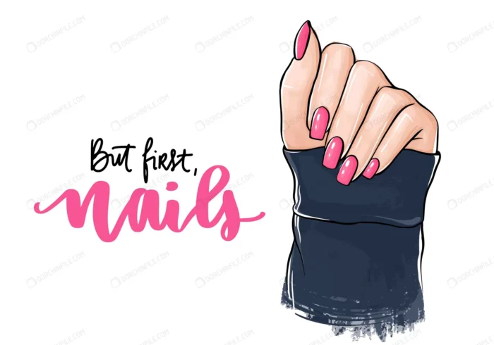 vector beautiful woman hands with pink nail polis crcdac7642f size2.86mb - title:وکتور دست دختر با لاک صورتی - اورچین فایل - format:EPS - وکتور - sku:crcdac7642f - keywords: p_id:93929