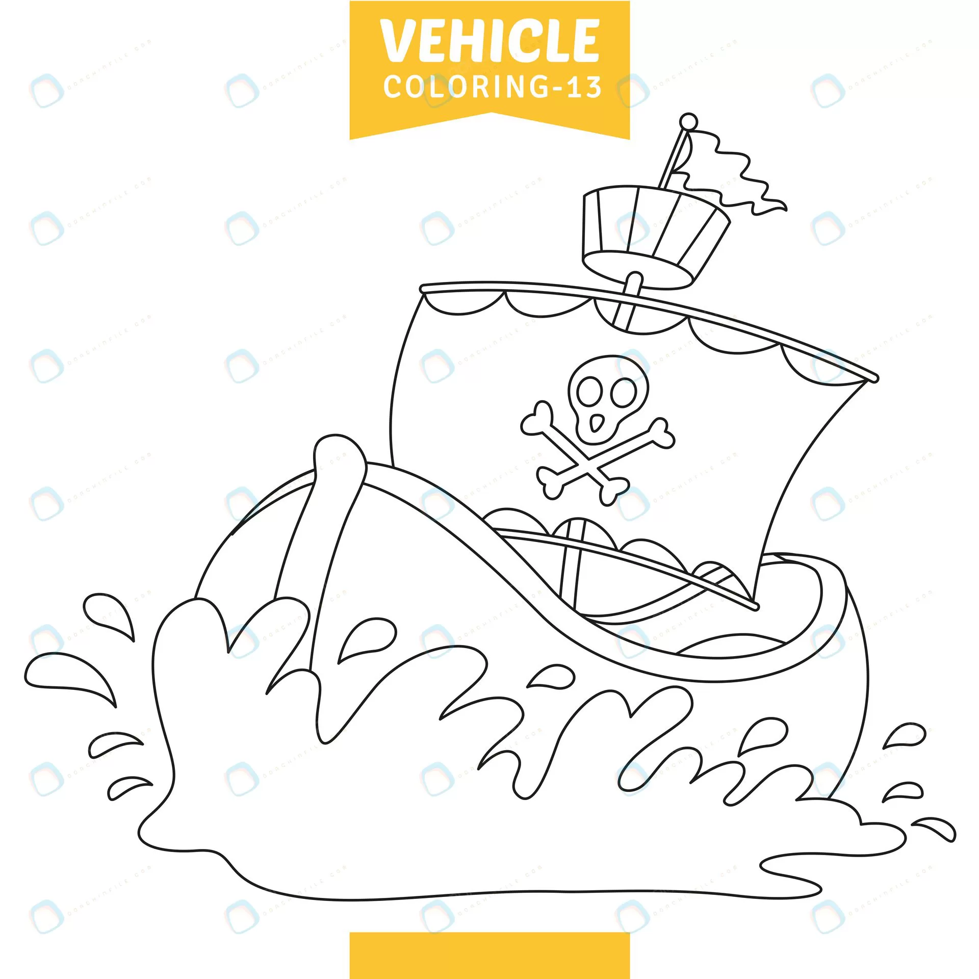 vector illustration vehicle coloring page 10 crcd65bf384 size1.26mb - title:مدل رنگ آمیزی با کاراکتر کشتی - اورچین فایل - format:EPS - وکتور - sku:crcd65bf384 - keywords: p_id:40518