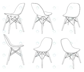 vector modern dining chair with different views o crc669fbd67 size2mb 1 - title:Home Main - اورچین فایل - format: - sku: - keywords: p_id:18