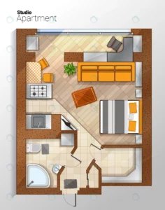 vector modern studio apartment top view illustrat crc93f9f3a9 size5.01mb 1 - title:Home - اورچین فایل - format: - sku: - keywords: p_id:18