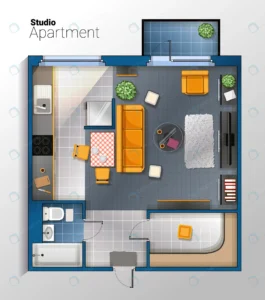 vector modern studio apartment top view illustrat crcb45aa21b size4.32mb - title:Home - اورچین فایل - format: - sku: - keywords: p_id:18