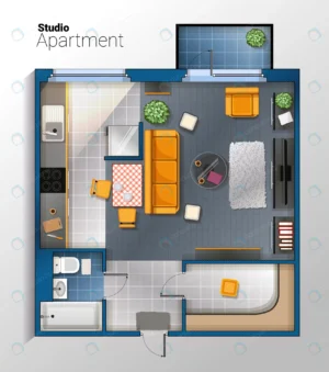 vector modern studio apartment top view illustrat crcb45aa21b size4.32mb - title:Home - اورچین فایل - format: - sku: - keywords: p_id:18