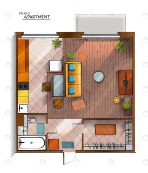 vector modern studio apartment top view illustrat crcf8750ce4 size3.95mb 1 - title:Home - اورچین فایل - format: - sku: - keywords: p_id:18