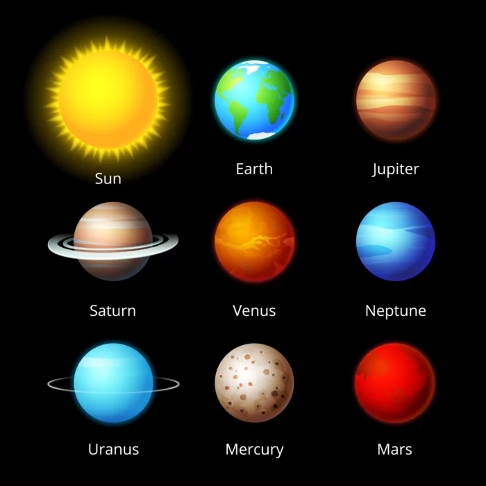vector planets collection dark sky crca911c31a size4.37mb scaled 1 - title:وکتور سیارات منظومه شمسی - اورچین فایل - format:EPS - وکتور - sku:crca911c31a - keywords: p_id:98647
