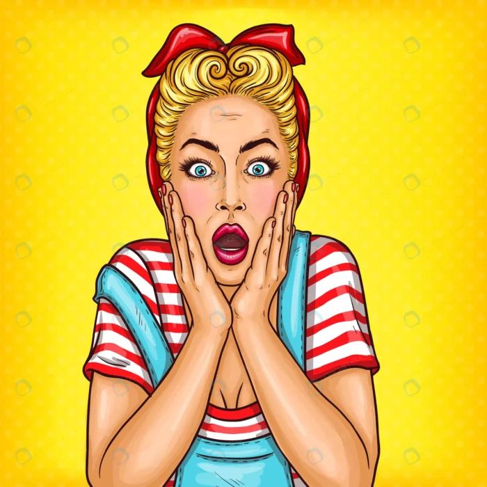 vector pop art surprised housewife with open mout crc107f36cd size6.04mb - title:وکتور زن متعجب سبک پاپ آرت - اورچین فایل - format:EPS - وکتور - sku:crc107f36cd - keywords: p_id:89905