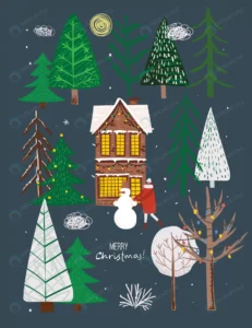 vector set christmas trees hand drawing winter bac rnd238 frp31525603 - title:Home - اورچین فایل - format: - sku: - keywords: p_id:18