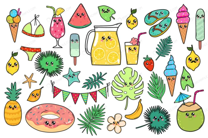 vector set with pool floats crc7eb3a87f size3.52mb - title:وکتور المان های تابستان و تعطیلات - اورچین فایل - format:EPS - وکتور - sku:crc7eb3a87f - keywords: p_id:96757