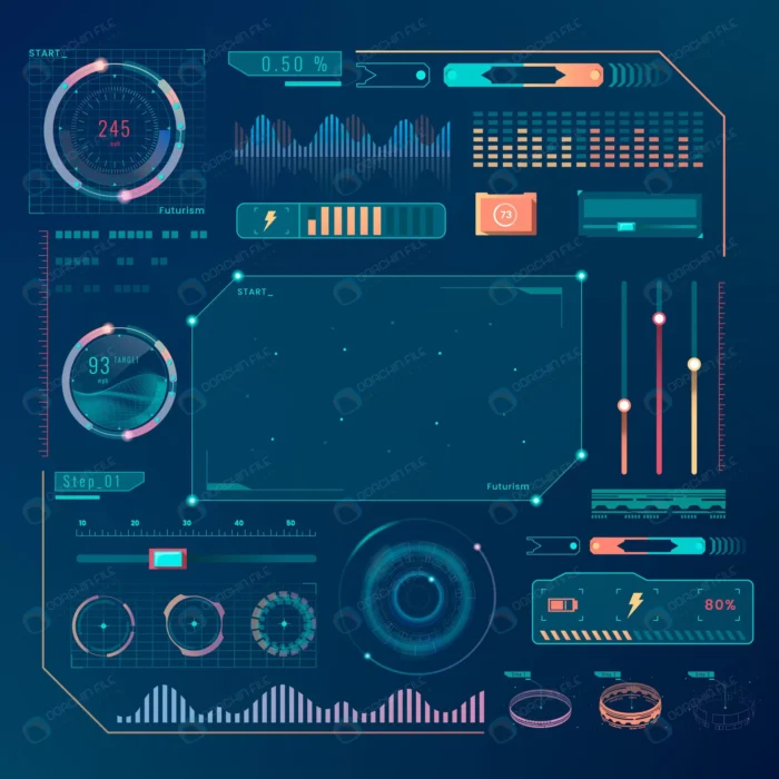 velocity technology interface design elements crc2b7da513 size10.58mb - title:مجموعه وکتور هاد المان های UI سرعت - اورچین فایل - format:EPS - وکتور - sku:crc2b7da513 - keywords: p_id:57386
