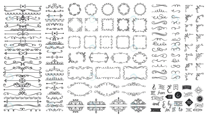 vintage calligraphic elements decorative frames fl rnd669 frp17578088 - title:وکتور فریم و حاشیه سبک کلاسیک - اورچین فایل - format:EPS - وکتور - sku:frp17578088 - keywords: p_id:74639