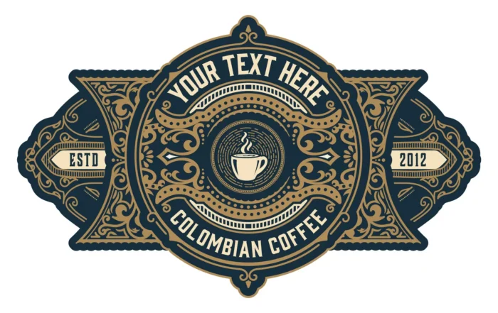 vintage coffee logo with baroque ornaments set crc5b6b4b92 size7.05mb - title:وکتور لوگوی قهوه با سبک باروک - اورچین فایل - format:EPS - وکتور - sku:crc5b6b4b92 - keywords: p_id:39569