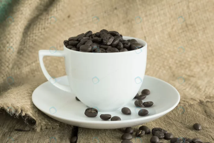 vintage cup roasted coffee beans wooden backgroun crc1bec4ac7 size10.89mb 5184x3456 1 - title:تصویر استوک دانه های قهوه خام داخل فنجان - اورچین فایل - format:JPG - استوک - sku:crc1bec4ac7 - keywords: p_id:50630