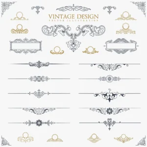 vintage decor elements set crce46905b0 size2.36mb - title:Home - اورچین فایل - format: - sku: - keywords: p_id:18