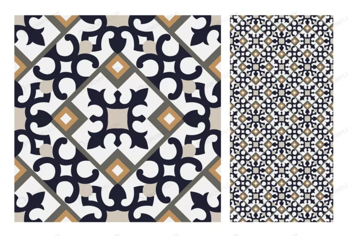 vintage tiles antique seamless pattern 2 crc4f41e54b size1.93mb - title:پترن بدون درز سبک وینتیج - اورچین فایل - format:EPS - وکتور - sku:crc4f41e54b - keywords: p_id:101433