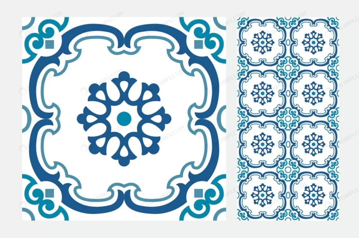 vintage tiles pattern crca1697208 size1.74mb - title:کاشی بدون درز قدیمی - اورچین فایل - format:EPS - وکتور - sku:crca1697208 - keywords: p_id:101443