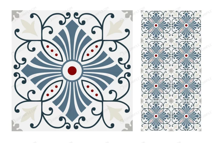 vintage tiles patterns antique seamless design 8 crcaae3a0e1 size1.73mb - title:الگوی کاشی سبک وینتیج - اورچین فایل - format:EPS - وکتور - sku:crcaae3a0e1 - keywords: p_id:101461