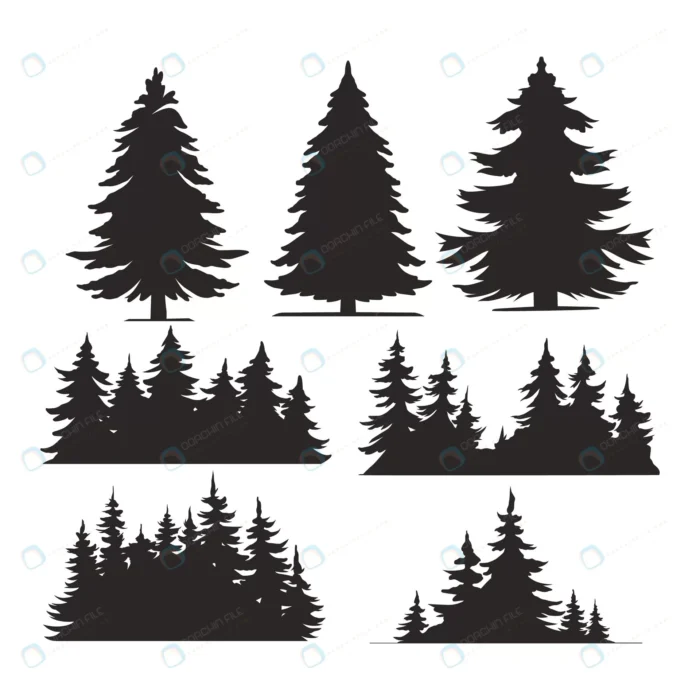 vintage trees forest silhouettes set crcc838aa1c size1.03mb - title:سیلوئت جنگل و درخت - اورچین فایل - format:EPS - وکتور - sku:crcc838aa1c - keywords: p_id:85299