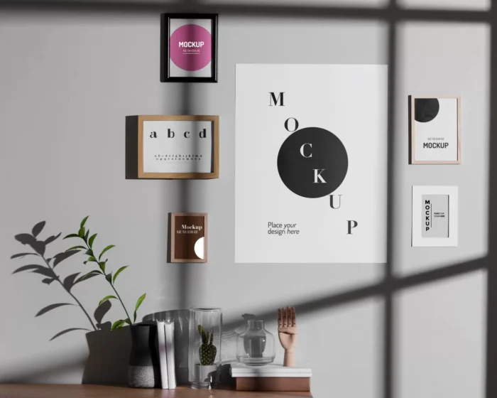 wall with posters seen through window shadows crc25057225 size44.99mb - title:دانلود موکاپ مجموعه قاب عکس - اورچین فایل - format:PSD - فتوشاپ - sku:crc25057225 - keywords: p_id:37707