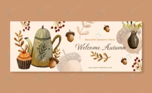 watercolor autumn social media cover template rnd585 frp18496858 - title:Home - اورچین فایل - format: - sku: - keywords: p_id:18