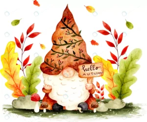 watercolor hand drawn autumn gnome banner rnd258 frp16334051 - title:Home - اورچین فایل - format: - sku: - keywords: p_id:18