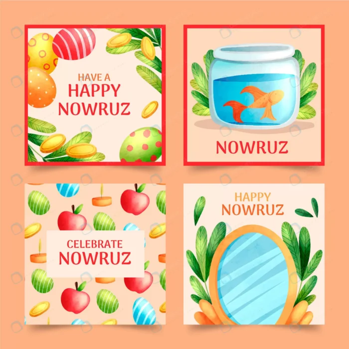 watercolor nowruz instagram posts collection crcb1e0ba16 size13.24mb 1 - title:مجموعه وکتور آبرنگ پست اینستاگرام برای تبریک عید نوروز - اورچین فایل - format:EPS - وکتور - sku:crcb1e0ba16 - keywords: p_id:52862