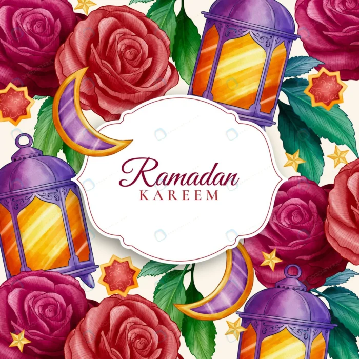 watercolor ramadan kareem illustration 2 crc07c1c0fe size52.66mb 1 - title:وکتور ماه، ستاره، فانوس و گل آبرنگ با موضوع ماه رمضان - اورچین فایل - format:EPS - وکتور - sku:crc07c1c0fe - keywords: p_id:51085
