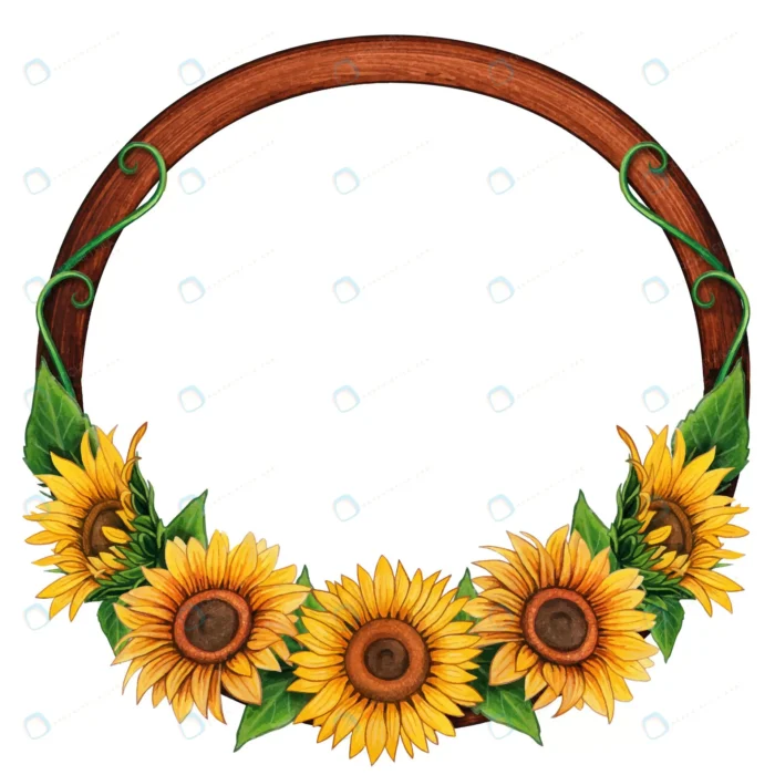 watercolor sunflower rustic country decoration rnd490 frp17191721 - title:وکتور حلقه گل آفتابگردان - اورچین فایل - format:EPS - وکتور - sku:frp17191721 - keywords: p_id:67970