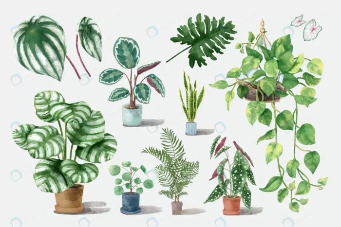 watercolor tropical plant set illustration crc1b54f00c size50.21mb 1 - title:وکتور آبرنگ مجموعه گیاهان تروپیکال - اورچین فایل - format:EPS - وکتور - sku:crc1b54f00c - keywords: p_id:48893