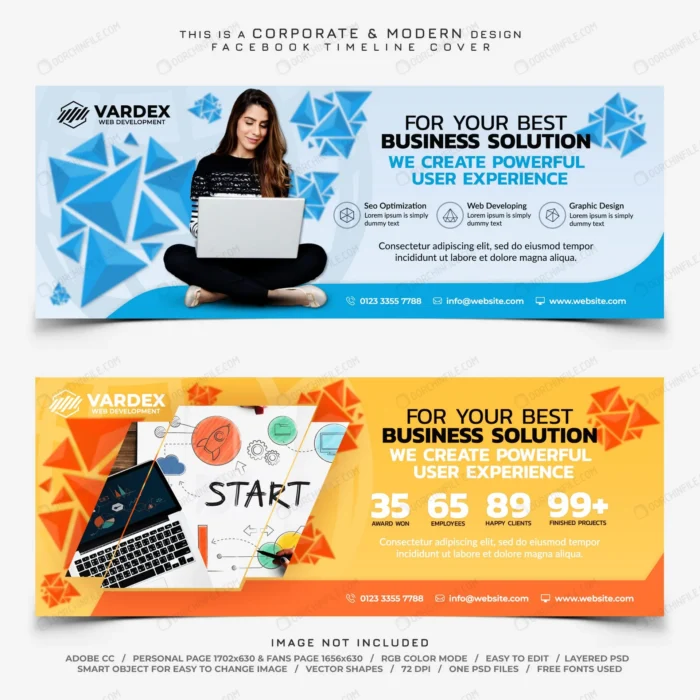 web development facebook timeline cover business crc47d01877 size2.98mb - title:کاور فیسبوک و قالب بنر - اورچین فایل - format:PSD - فتوشاپ - sku:crc47d01877 - keywords: p_id:106017