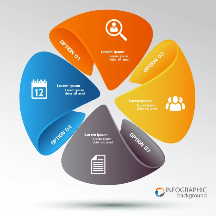 web infographic template with colorful cycle diag crc580dfed9 size2.35mb - title:دانلود وکتور قالب اینفوگرافیک چرخه ای - اورچین فایل - format:EPS - وکتور - sku:crc580dfed9 - keywords: p_id:38859