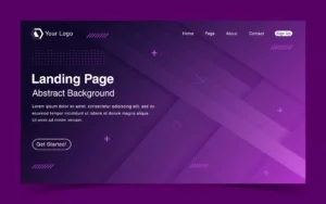 website landing page template with geometric purp crc997ffed1 size7.52mb - title:Home - اورچین فایل - format: - sku: - keywords: p_id:18