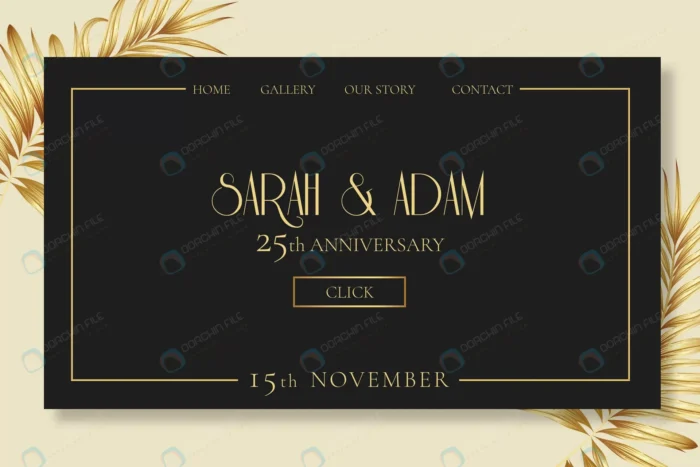 wedding anniversary landing page 2 crc1070e3bd size7.37mb - title:قالب لندینگ پیج جشن عروسی - اورچین فایل - format:EPS - وکتور - sku:crc1070e3bd - keywords: p_id:89701