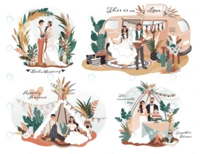 wedding boho style romantic couple cartoon charact rnd404 frp7585671 - title:Home - اورچین فایل - format: - sku: - keywords: p_id:18