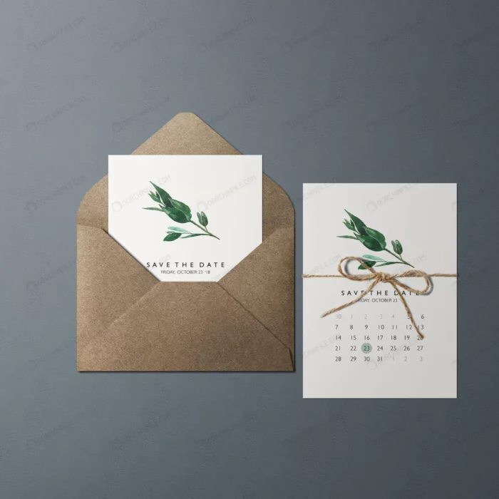 wedding save date one faced flower green theme in crc6703bf86 size34.55mb - title:قالب آماده کارت دعوت عروسی - اورچین فایل - format:PSD - فتوشاپ - sku:crc6703bf86 - keywords: p_id:100797