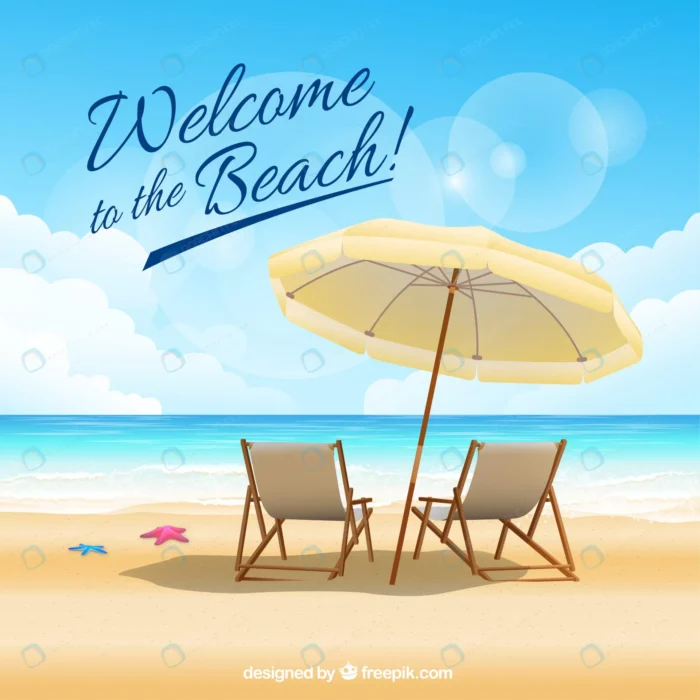 welcome beach crcc2ae5189 size5.04mb - title:وکتور ساحل دریایی تابستانی - اورچین فایل - format:EPS - وکتور - sku:crcc2ae5189 - keywords: p_id:59673