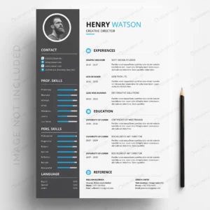 white cv template with blue grey details crcf2d3dfaf size3.00mb - title:Home - اورچین فایل - format: - sku: - keywords: p_id:18