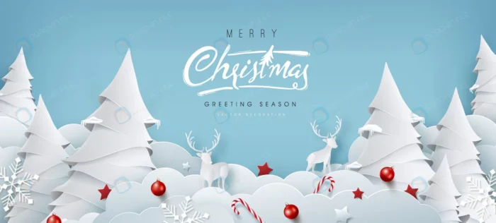 winter christmas composition paper cut style crcef19c0d5 size7.81mb - title:بنر تبریک کریسمس با فرمت وکتور - اورچین فایل - format:EPS - وکتور - sku:crcef19c0d5 - keywords: p_id:86837