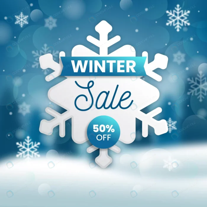 winter sale with special discount blurry backgrou crc965ea491 size18.33mb - title:وکتور زمستانی فروش محصول با تخفیف عالی - اورچین فایل - format:EPS - وکتور - sku:crc965ea491 - keywords: p_id:85249