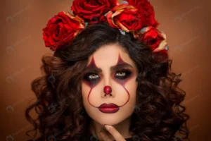 woman devil halloween makeup with flower beads crc1eefc15e size4.22mb 4500x3000 - title:Home - اورچین فایل - format: - sku: - keywords: p_id:18