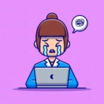 woman employee crying with laptop cartoon people crc0f7f871c size0.64mb - title:Home Main - اورچین فایل - format: - sku: - keywords: p_id:18