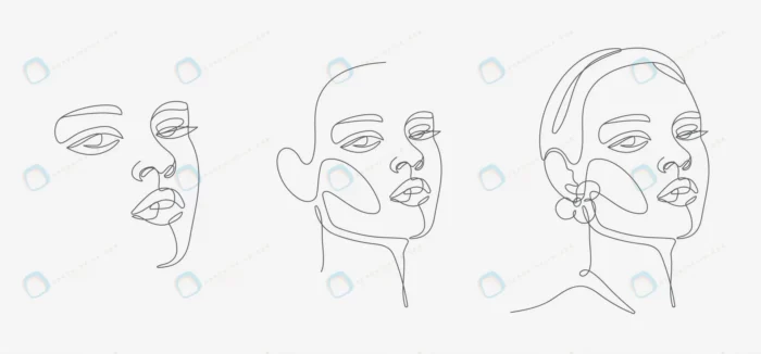 woman head portrait set continuous line drawing.j crc2f79b876 size2.73mb 1 - title:وکتور طراحی تصویر خطی چهره خانم - اورچین فایل - format:EPS - وکتور - sku:crc2f79b876 - keywords: p_id:52609